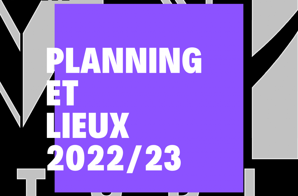 Planning et lieux des cours 2022/23