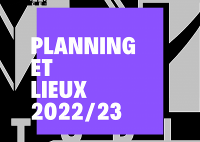 Planning et lieux des cours 2022/23